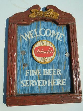 Vintage - Schaefer Beer Sign - Vacuum Formed Plastic - Fine Beer Served Here