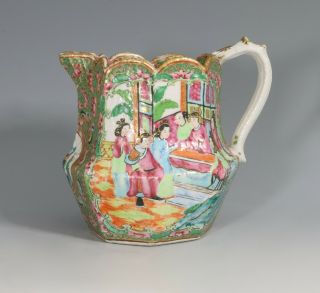 Chinese Porcelain Canton Famille Rose Jug Pitcher 19thc