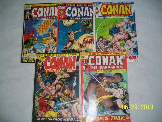 5 Marvel Conan The Barbarian Comics 