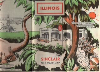 1933 Sinclair Road Map Of Illinois