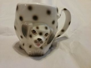 Takahashi Dalmatian Dalmation Hand Painted Ceramic Mug Cup Vintage