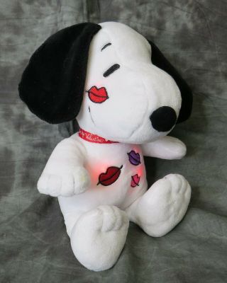 Musical Light Up Kissing Snoopy Plush Let Me Call You Sweetheart Be My Valentine