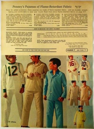 1972 Vintage Paper Print Ad 2 - Pg Pajamas Jacket Pants Briefs Knit Underwear