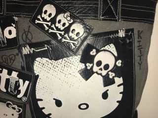 Unique hello kitty purse handbag Punk Rock With Skulls Rare 3