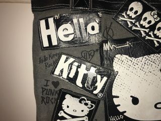 Unique hello kitty purse handbag Punk Rock With Skulls Rare 4