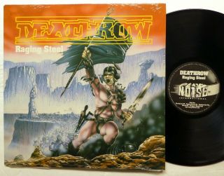 Death Row Raging Steel Lp - Noise Germany Press 1987 Heavy Metal Rp280