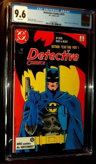 1987 Detective Comics Batman Year 2 Part 1 575 Dc Comics Cgc 9.  6 Nm,