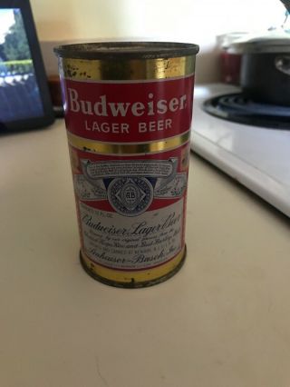 Budweiser Lager Beer Vintage Can Flat Top