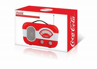Coca - Cola Retro Desktop Vintage Style Am / Fm Battery Operated Radio With Ccr02