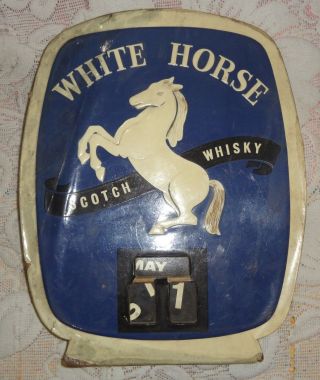 Vintage Old Collectible White Horse Whisky Calendar Advertising