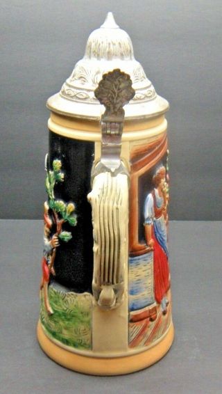 Vintage Schmid Design First Edition Father ' s Day 1972 Lidded Beer Stein 5