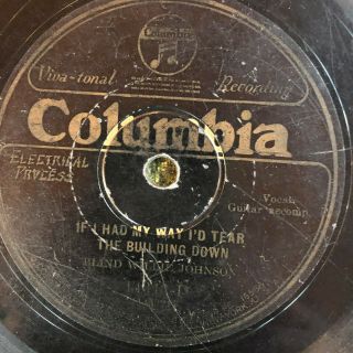 Columbia 14343d Blind Willie Johnson If I Had My Way 78 Rpm 1928 G -
