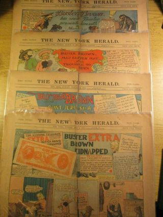 4 1904 Buster Brown York Herald Sunday Comics R F Outcault Rare