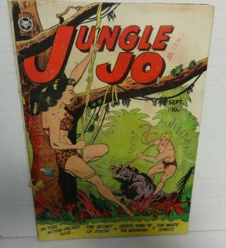 Jungle Jo 3 1950 Fox Syndicate Publishing Last Issue Gga Goldenage