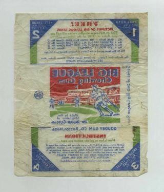 Vintage 1933 Goudey Big League Chewing Gum Wrapper Baseball Card Promo wz5805 2