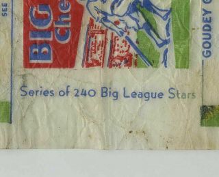 Vintage 1933 Goudey Big League Chewing Gum Wrapper Baseball Card Promo wz5805 4