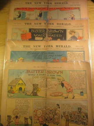 4 1903 - 04 Buster Brown York Herald Sunday Comics R F Outcault Rare
