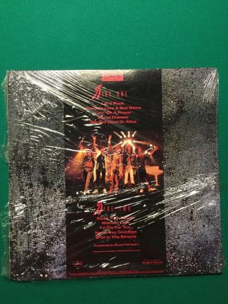Bon Jovi Slippery When Wet Vinyl LP dated 1986 NM 5