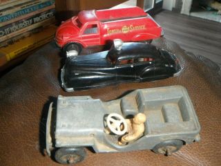 Vintage Plastic One Thomas,  And Two Acme Police And Fire Truck Cars
