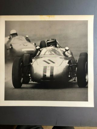 1963 Porsche Dan Gurney Formula 1 French Gp Showroom Advertising Poster Rare Vg