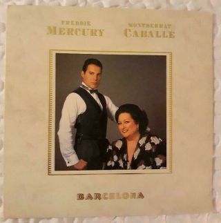 Freddie Mercury & Montserrat Caballe Barcelona Gatefold Vinyl Lp,  Uk Import 1988