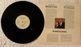 Freddie Mercury & Montserrat Caballe Barcelona Gatefold Vinyl Lp,  UK import 1988 5