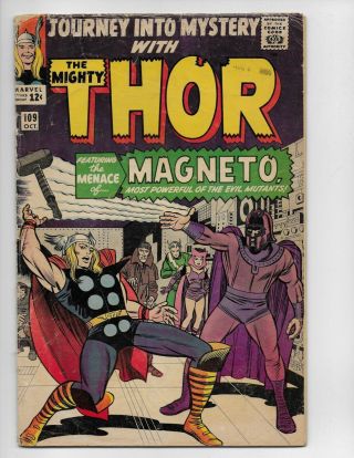 Journey Into Mystery 109 - G/vg 3.  0 - 1st Crossover Magneto Appearance (1964)
