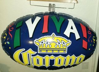 Rare Viva Corona Beer Sign 32 " X 22 Hanging Inflatable Blow Up Double Sided
