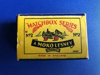 Vintage Moko Lesney Matchbox Series No 2 Box Only For Dumper