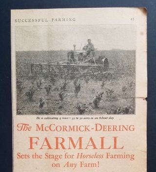 International Harvester Farmall Tractors 1928 Vintage Print Ad Equipment Farm 2