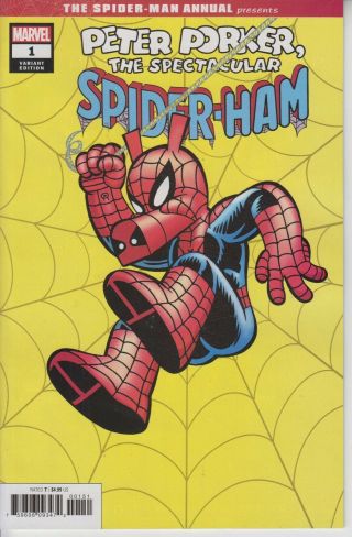 Spiderman Annual 1 Nm 1:50 Peter Porker Spider - Ham Hidden Gem Variant 2019