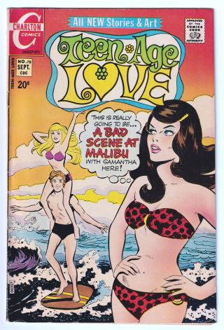 Teen - Age Love 78 (1971 Charlton) Great Gga Bikini Cover; Fn - 5.  5