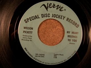 Wilson Pickett Verve Special Disc Jockey 45 My Heart Belongs To You / Let Me Be