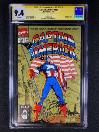 Captain America 383 Cgc 9.  4 Ss (1991) - Signed By Ron Lim