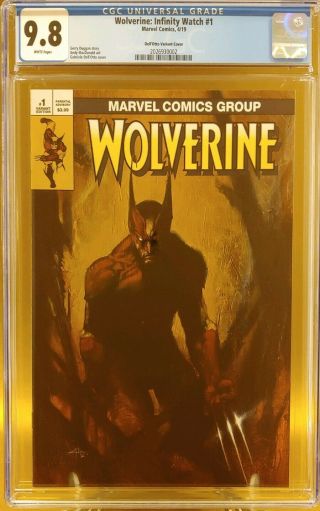 Wolverine Infinity Watch 1 Cgc 9.  8 Nm/m Gabrielle Dell Otto Exclusive Variant