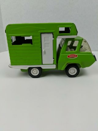 Vintage 1970’s Green Tonka Camper Camping Rv Motor Home Toy Metal Truck