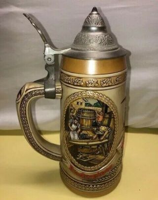 Vtg Budweiser 1987 D Series Limited Edition Lidded Beer Stein King Of Beers Usa