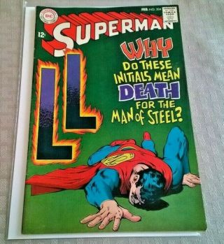 Superman 204 Vf,  (8.  5) Dc Comics Feb 1968 Silver Age