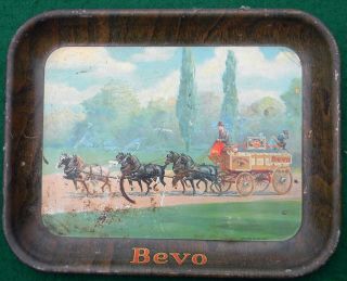 Vintage Anheuser - Busch Bevo Prohibition Era Advertising Tray No Beer