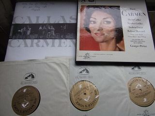 Hmv Angel San 140 - 2 Gold/white Bizet Carmen Callas 1964 3lp Stereo Box Set,  Lib