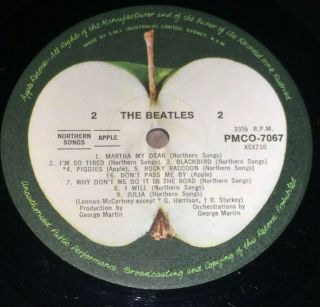 THE BEATLES:White Album.  VERY RARE Aussie/OZ MONO Apple PMCO - 7067 - 1968 - 3