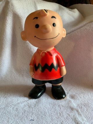 Vintage United Feature Syndicate Charlie Brown Vinyl Doll Figure