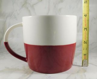 2011 Starbucks Red & White Coffee Mug - Bone China - 16 Ounce 2