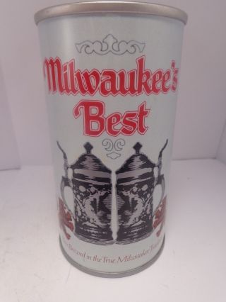 Milwaukees " Best " Straight Steel Pull Tab Beer Can 94 - 37 Miller Brewing Co.