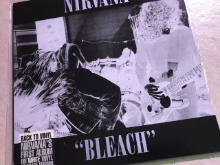 Nirvana Lp Bleach 2002 White Vinyl Uk Subpop Import Kurt Cobain Record Nr