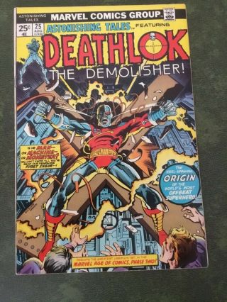 Vintage Marvel Comics Astonishing Tales 25&26 1st Deathlok Vf Spider - Man