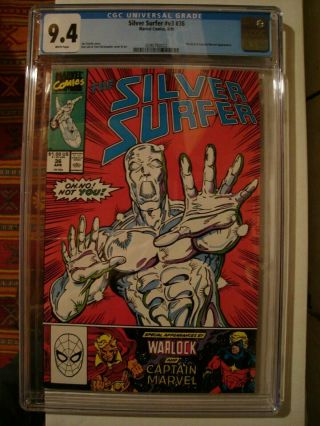 Silver Surfer Vol 3 36 Cgc 9.  4 Thanos History Recap W/captain Marvel & Warlock