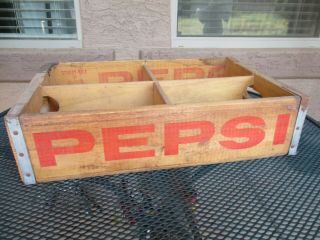 1963 Pepsi Bottle Wooden Crate,  Wood Soda Box,  Jonesboro Arkansas Ar