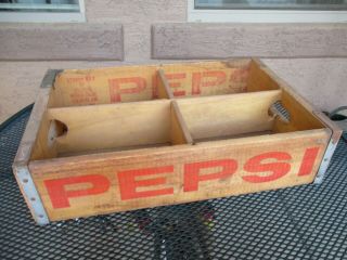 1963 Pepsi Bottle Wooden Crate,  Wood Soda Box,  Jonesboro Arkansas AR 3