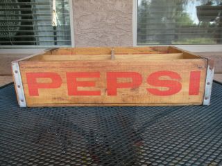 1963 Pepsi Bottle Wooden Crate,  Wood Soda Box,  Jonesboro Arkansas AR 4
